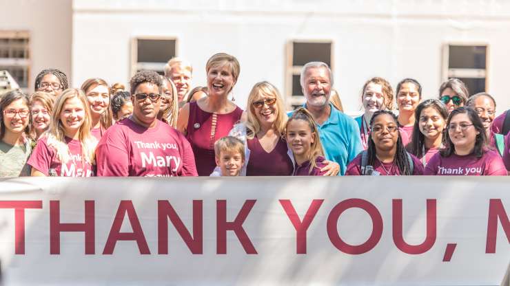 Texas Woman's University Thank You Sign