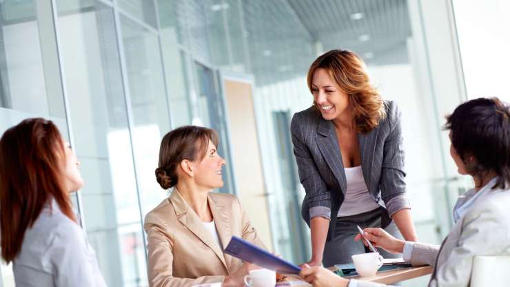 Four Professional Women in a Meeting